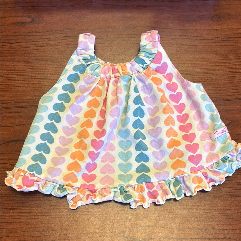 Ruffle Butts Pastel Heart Ruffle top